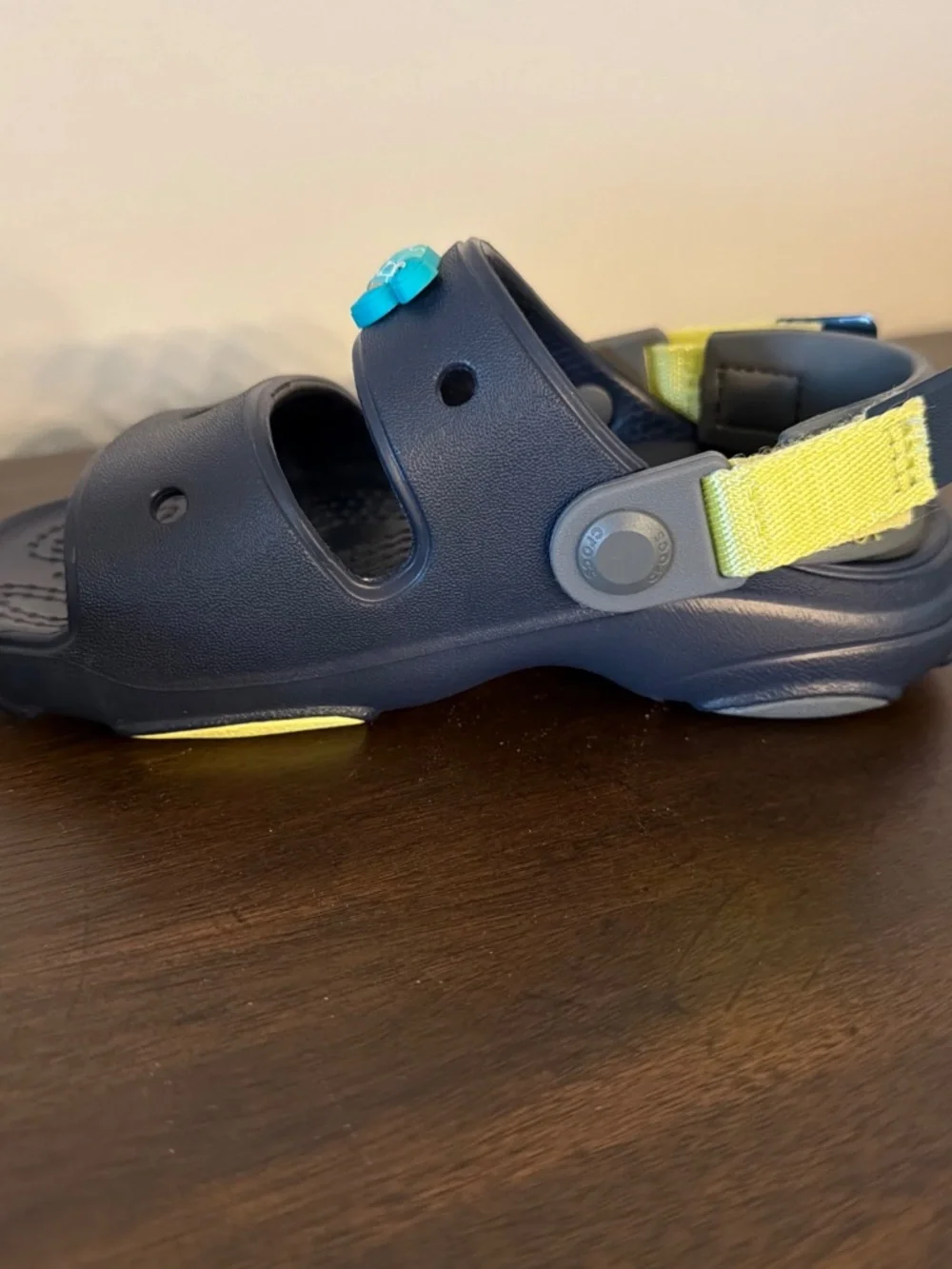 Crocs Swiftwater All Terrain Sandals Navy Unisex Kids Sz C 11 Rainbow/turtle